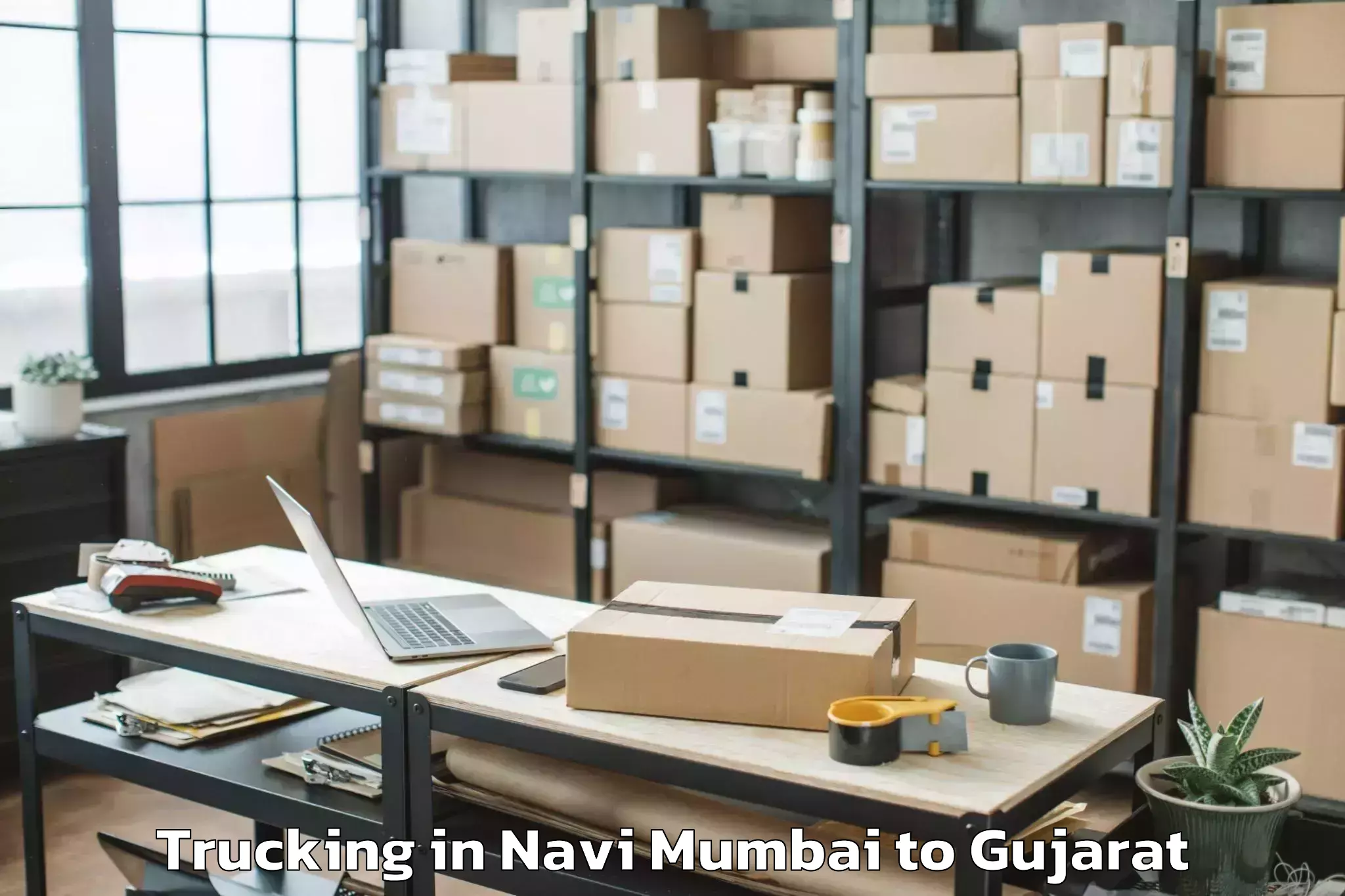 Navi Mumbai to Dhari Trucking Booking